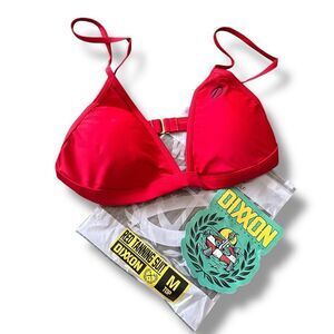 DIXXON Flannel Company Bright Red Triangle Bikini Top Tanning Suit